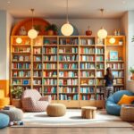 Noua locație a Bibliotecii pentru copii Brașov în Centrul Civic, un spațiu luminos dedicat lecturii.